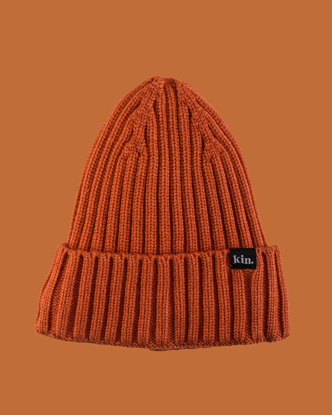 Rusty Orange Stripe Satin Lined Beanie 5 Rusty Orange Stripe Satin Lined Beanie