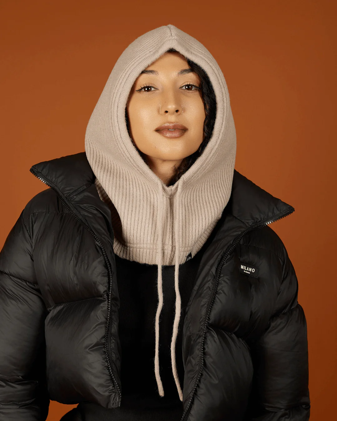 Stone Satin Lined Snood