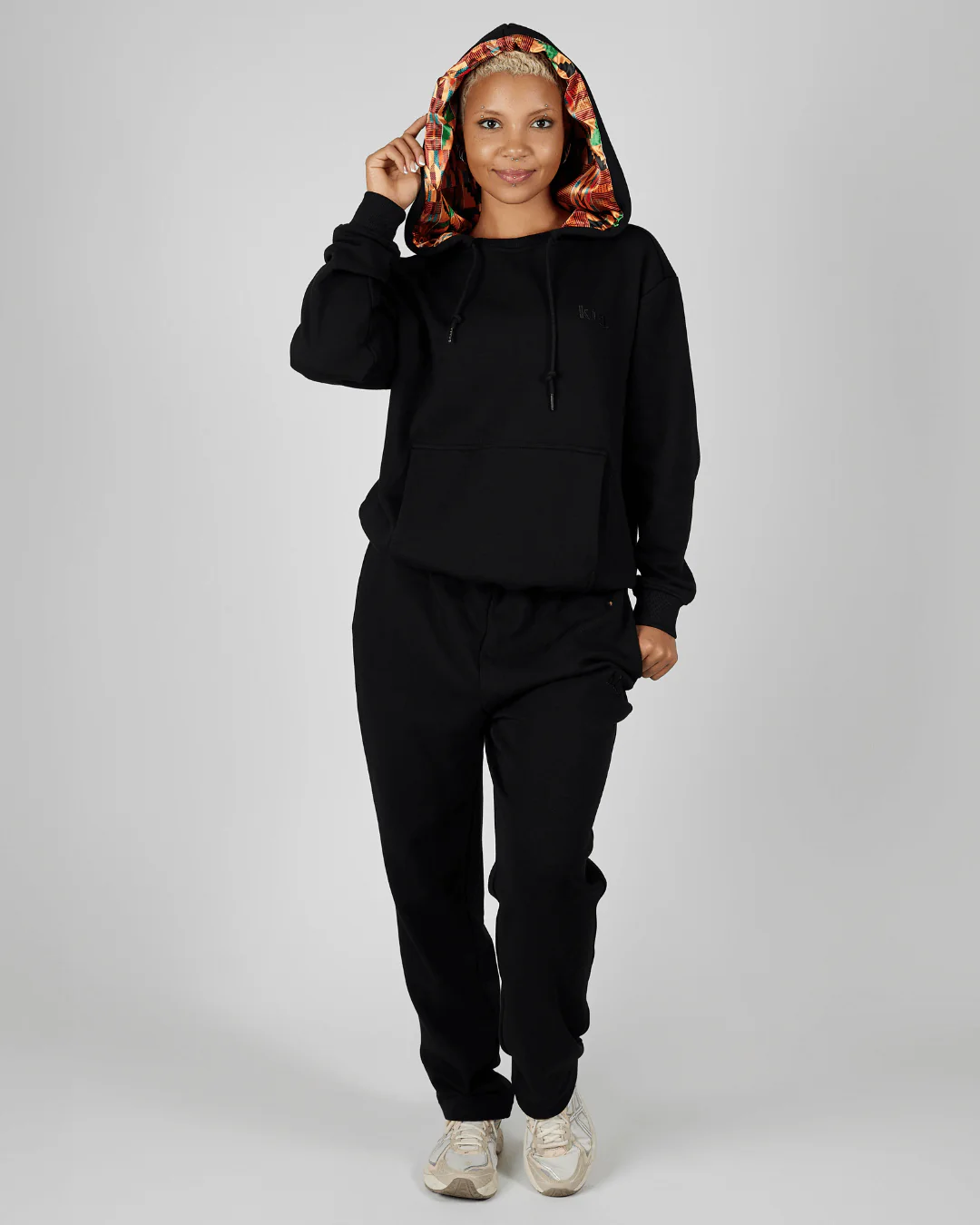 Black Kente Thick Set