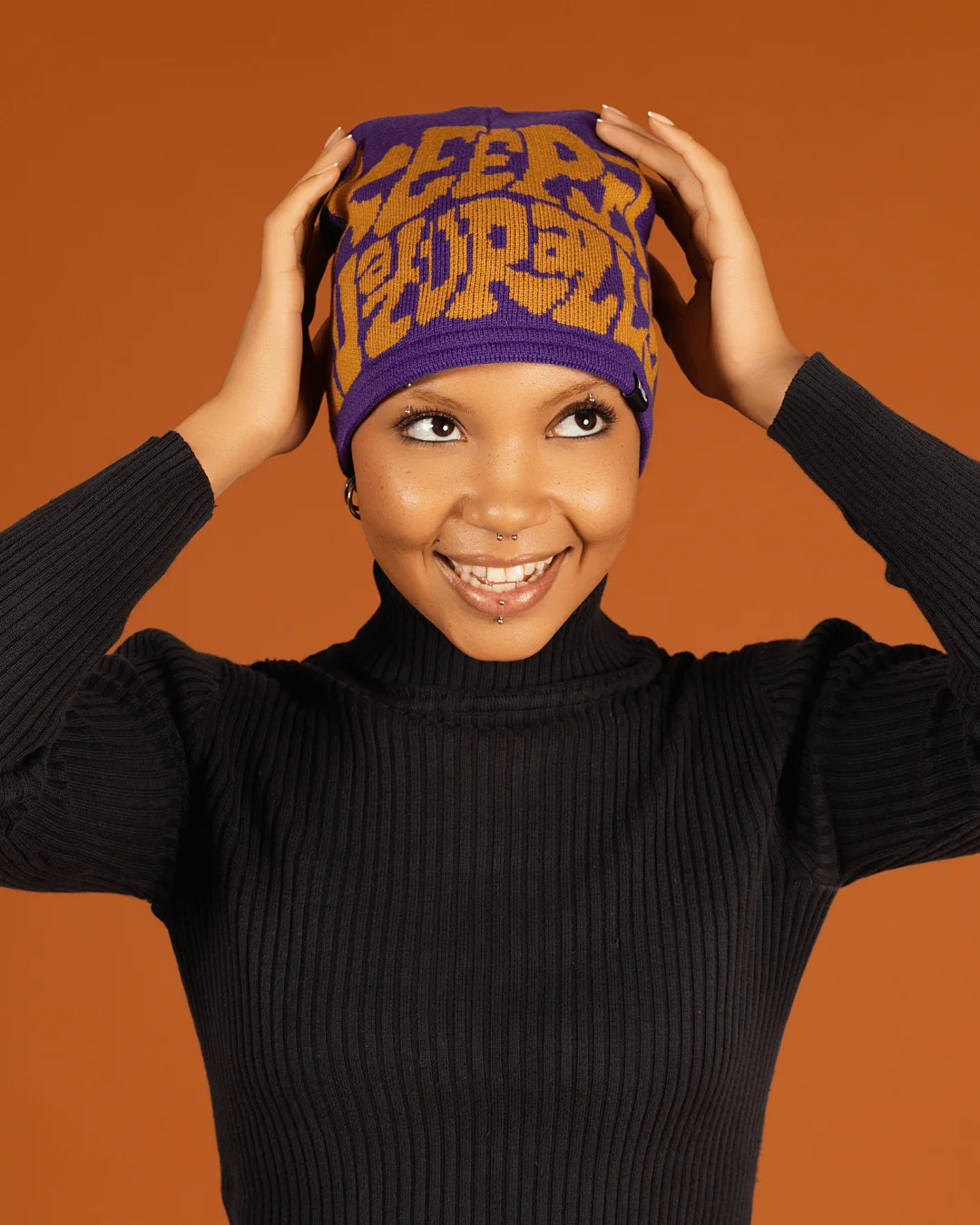 The Bruhz Satin Lined Logo Beanie