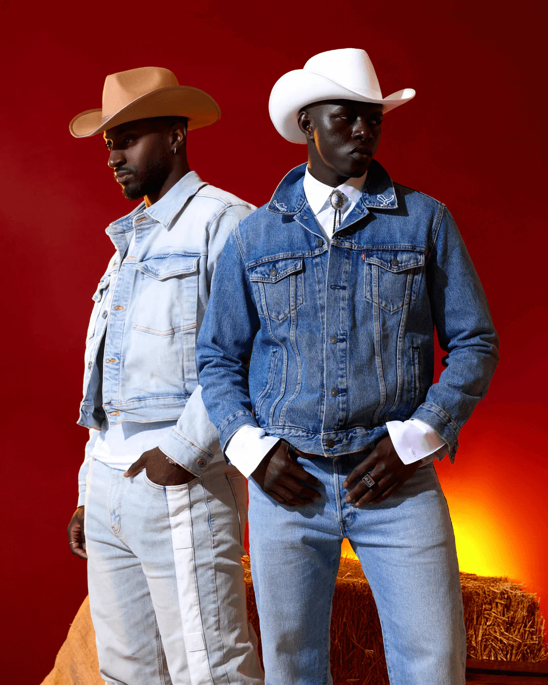 White Satin Lined Cowboy Hat