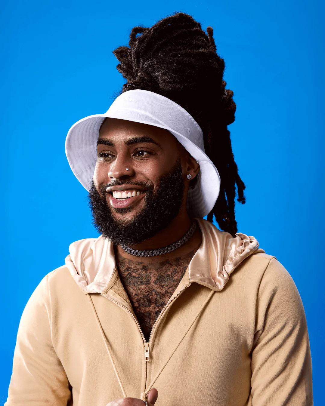 White Satin Lined Sun Visor
