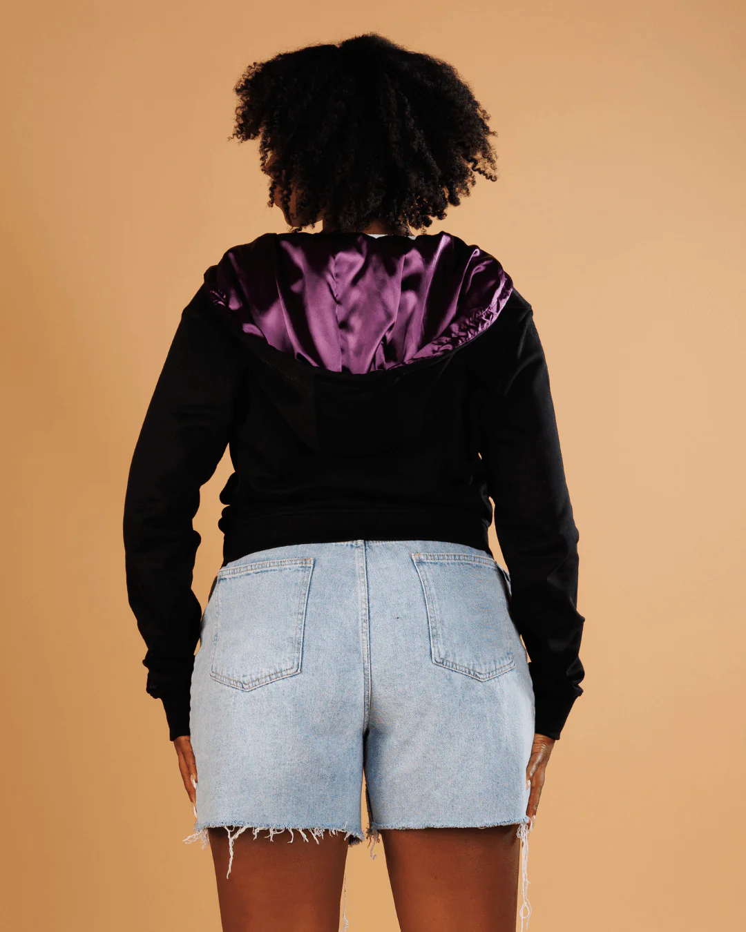 Black Royalty Thin Satin Lined Zip Up Hoodie 5 Black Royalty Thin Satin Lined Zip Up Hoodie