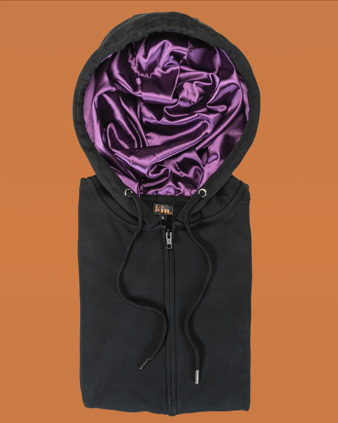 Black Royalty Thin Satin Lined Zip Up Hoodie 8 Black Royalty Thin Satin Lined Zip Up Hoodie