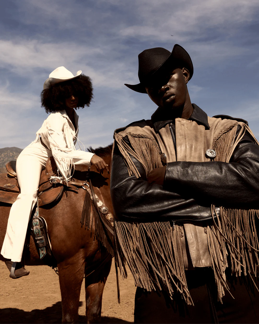 Black Satin Lined Cowboy Hat
