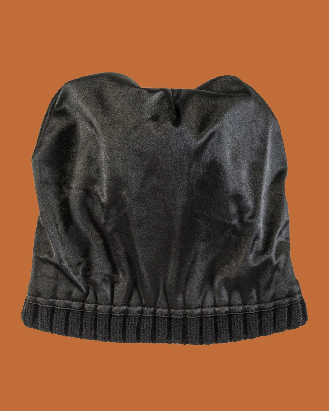Black Satin Lined Pom Pom Beanie 4 Black Satin Lined Pom Pom Beanie