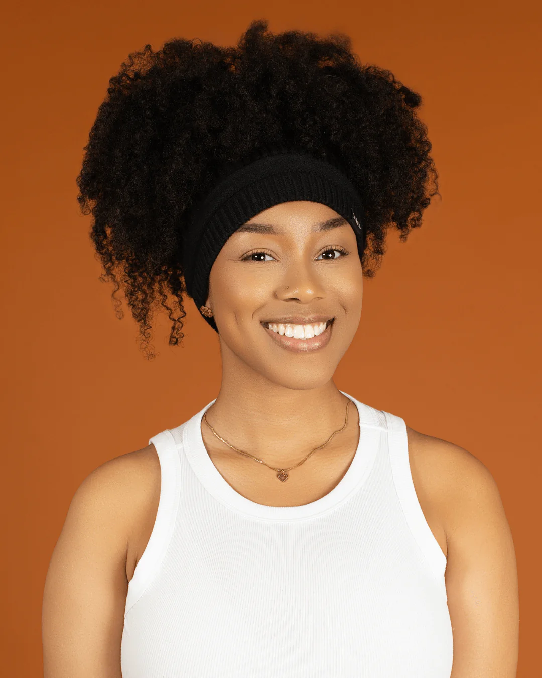 Black Satin Lined Puff Beanie 3 Black Satin Lined Puff Beanie