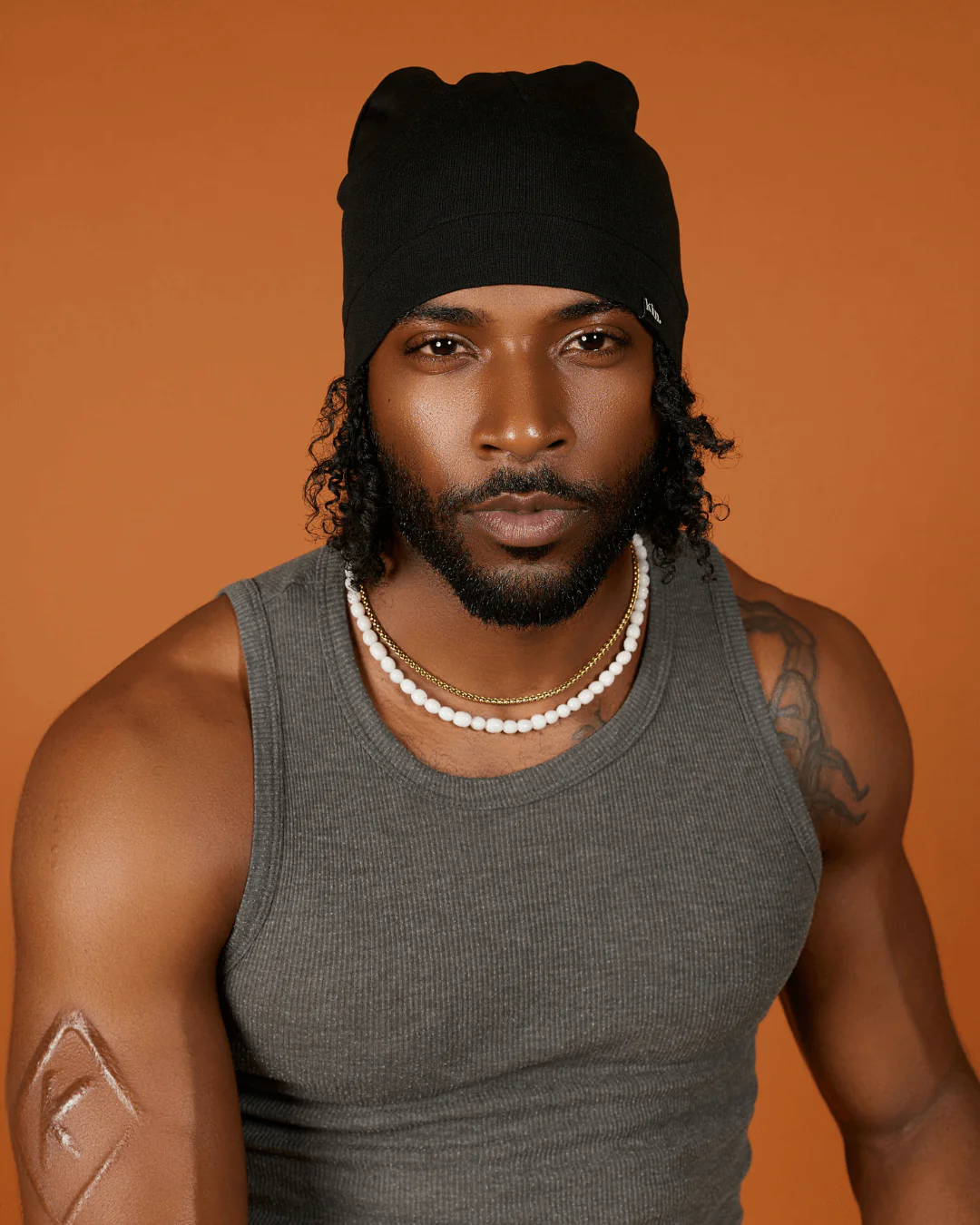 Black Satin Lined Skull Cap Set of 2