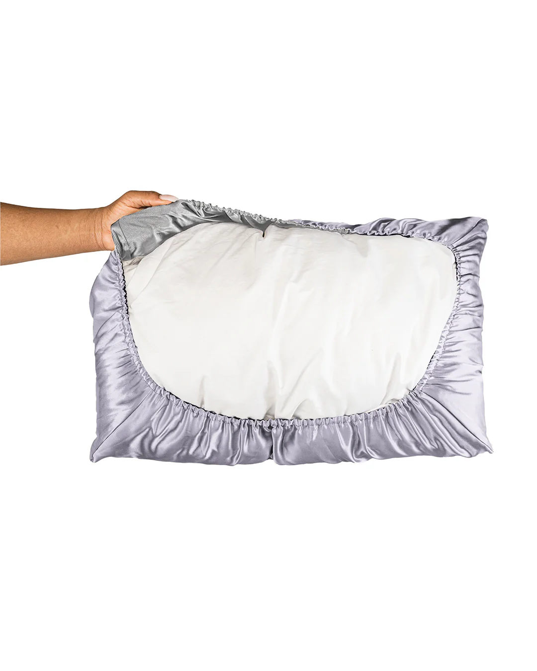 Lilac Reversible Satin Bonnet Pillowcase