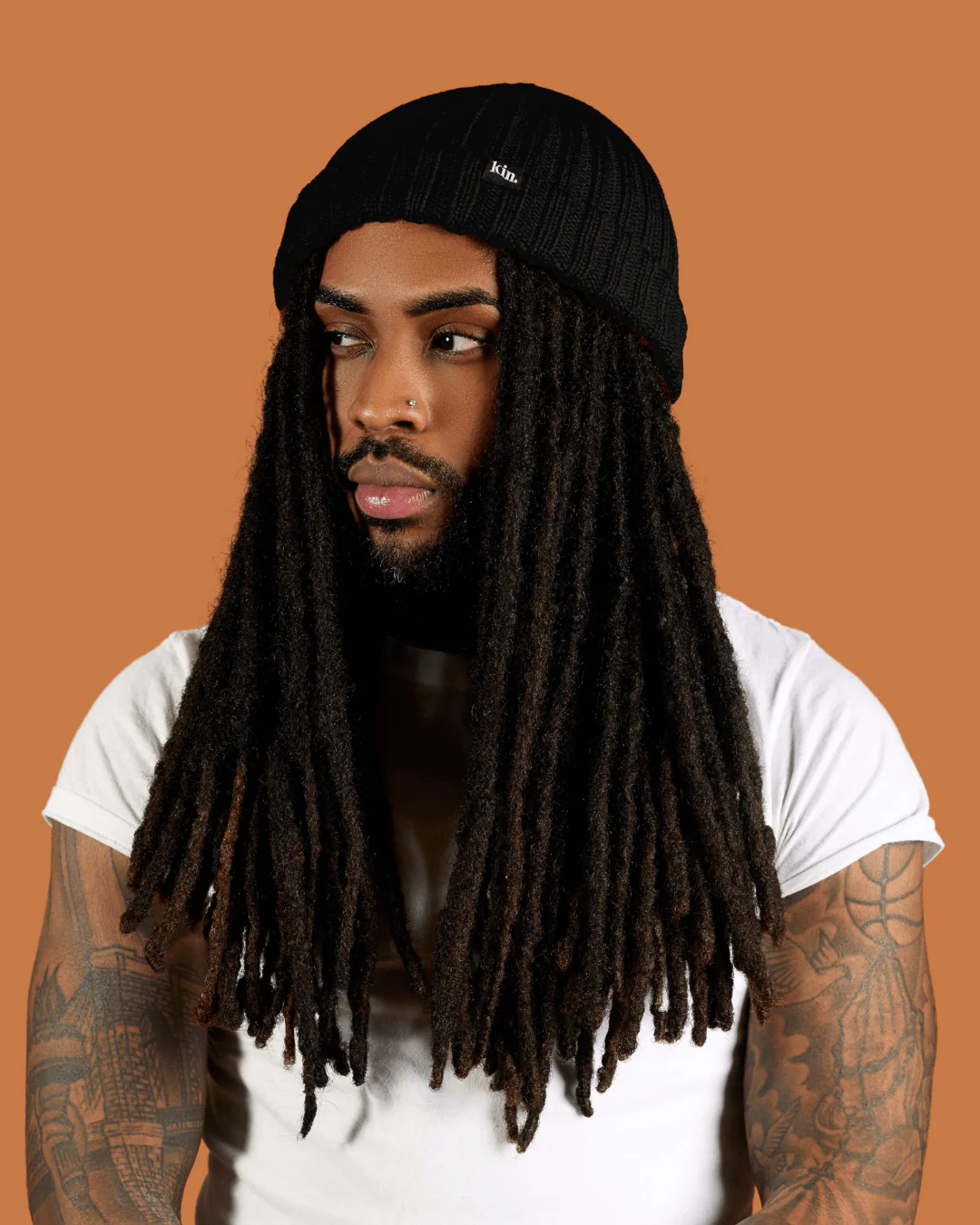 Black Short Satin Lined Beanie 3 Black Short Satin Lined Beanie