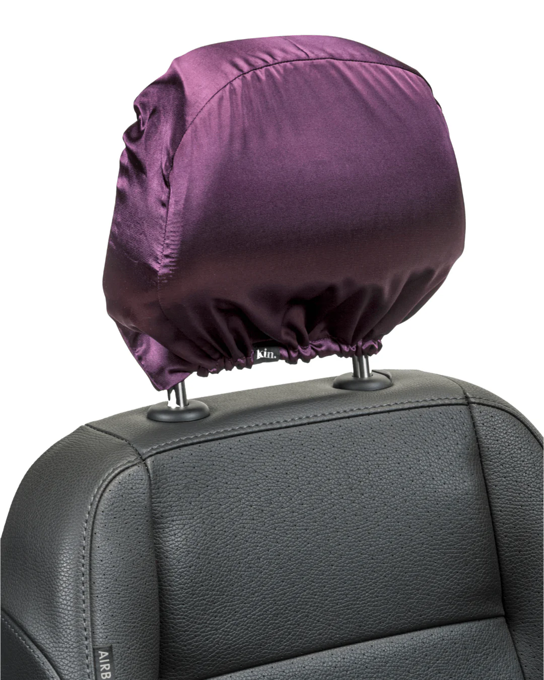 Purple Satin Car Headrest Cover (Pack of 2) 3 Purple Satin Car Headrest Cover (Pack of 2)