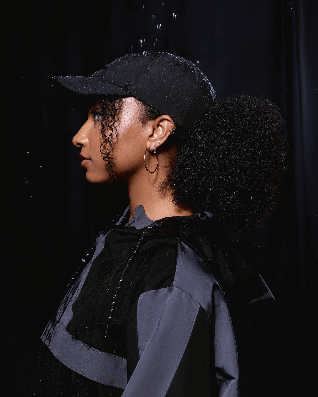 Black Waterproof Satin Lined Dad Hat 4 Black Waterproof Satin Lined Dad Hat