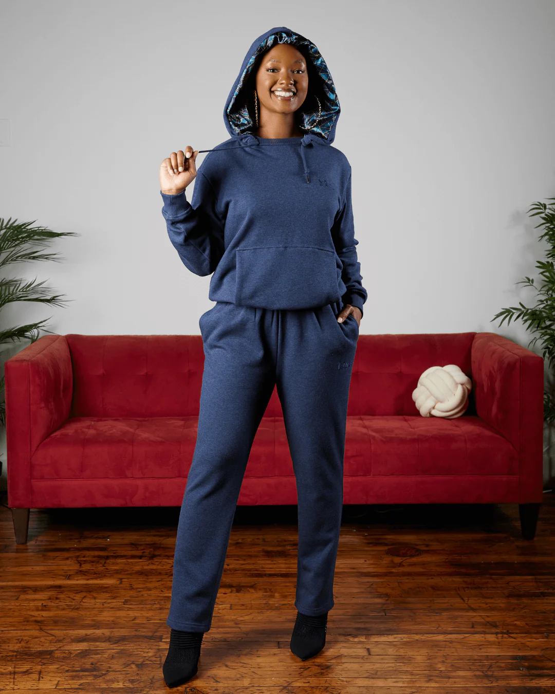 Blue Geo Thick Set