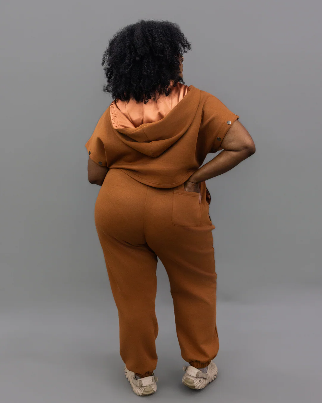 Brown Convertible Zip Up Satin Lined Hoodie 11 Brown Convertible Zip Up Satin Lined Hoodie