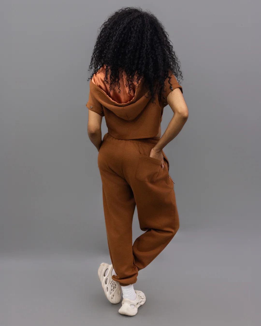 Brown Convertible Zip Up Satin Lined Hoodie 14 Brown Convertible Zip Up Satin Lined Hoodie