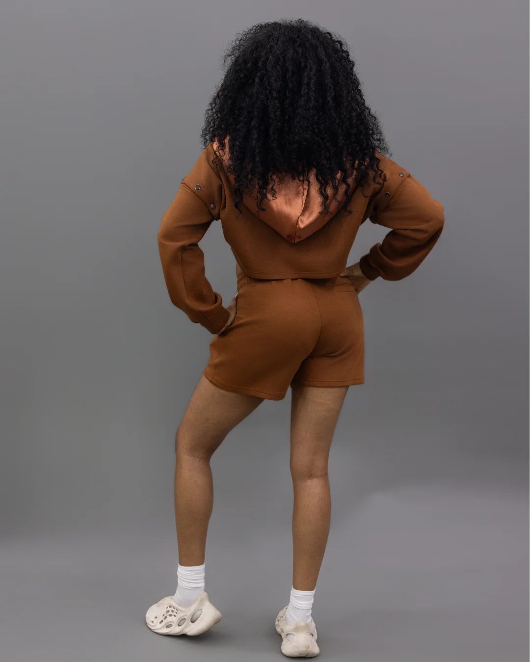 Brown Convertible Zip Up Satin Lined Hoodie 15 Brown Convertible Zip Up Satin Lined Hoodie