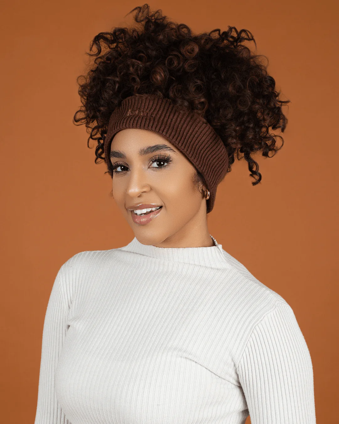 Brown Satin Lined Headband