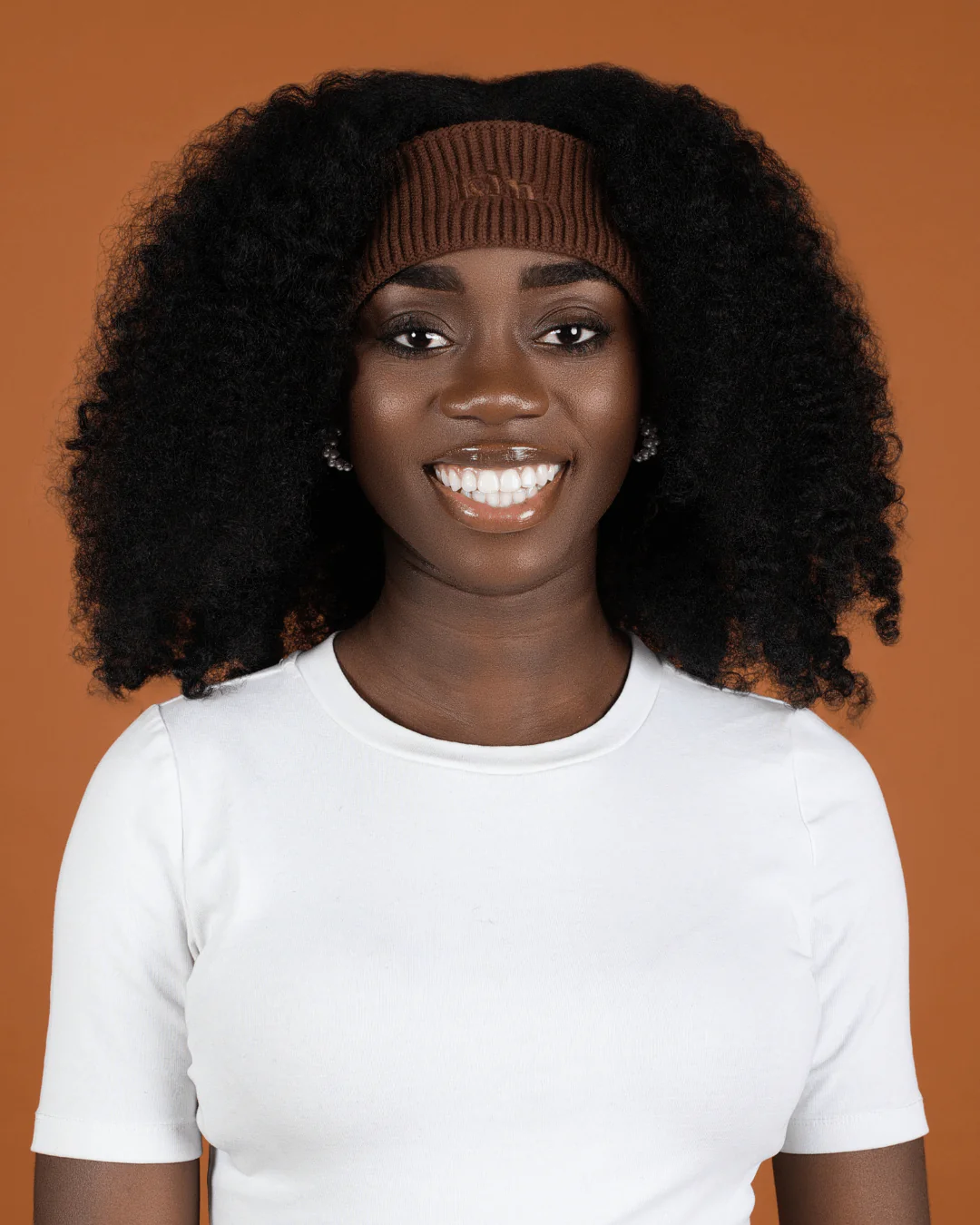 Brown Satin Lined Headband