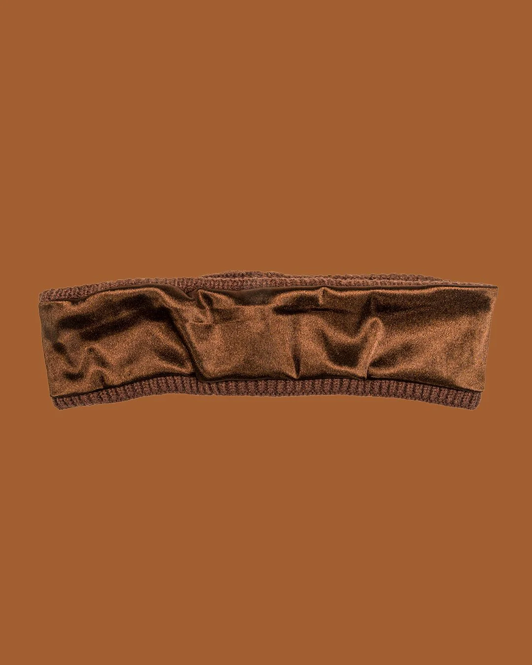 Brown Satin Lined Headband