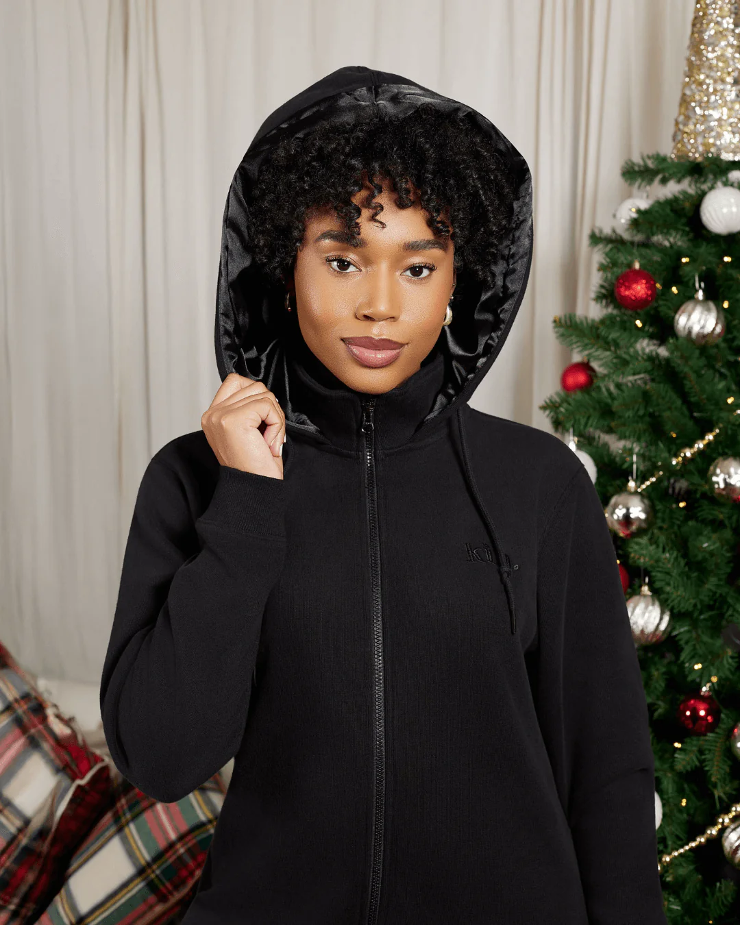 All Black Satin Lined KINsie