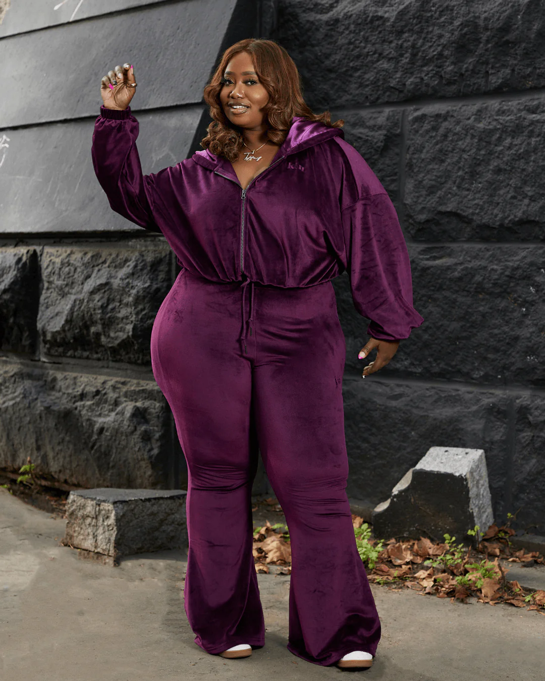Burgundy Velour Satin Lined Crop Zip Up Hoodie 7 Burgundy Velour Satin Lined Crop Zip Up Hoodie