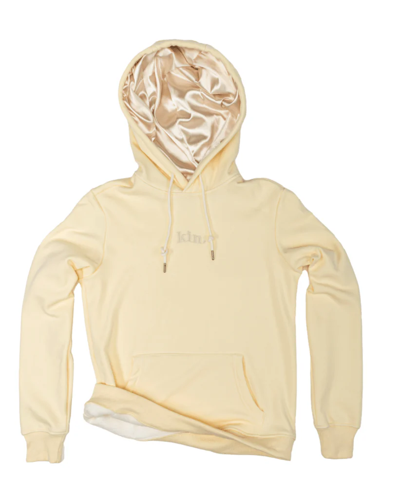 Butter Yellow Thick Satin Lined Hoodie