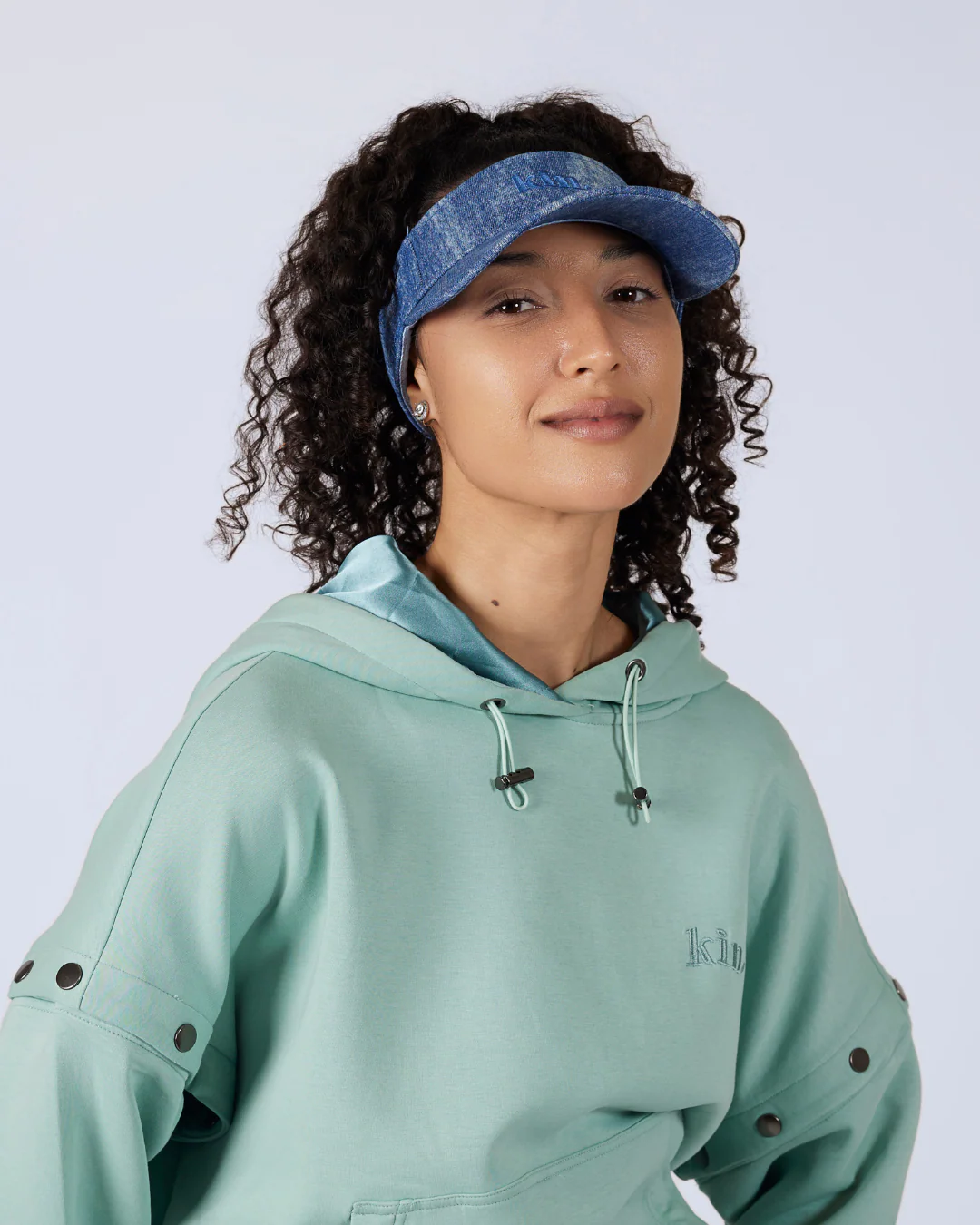 Denim Satin Lined Classic Visor