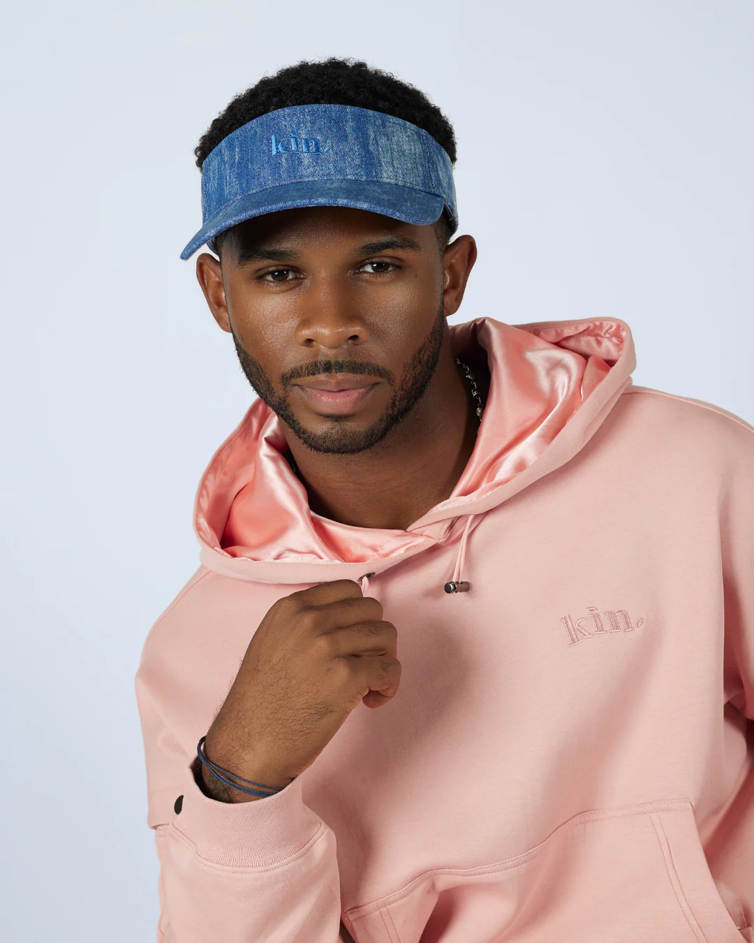 Denim Satin Lined Classic Visor
