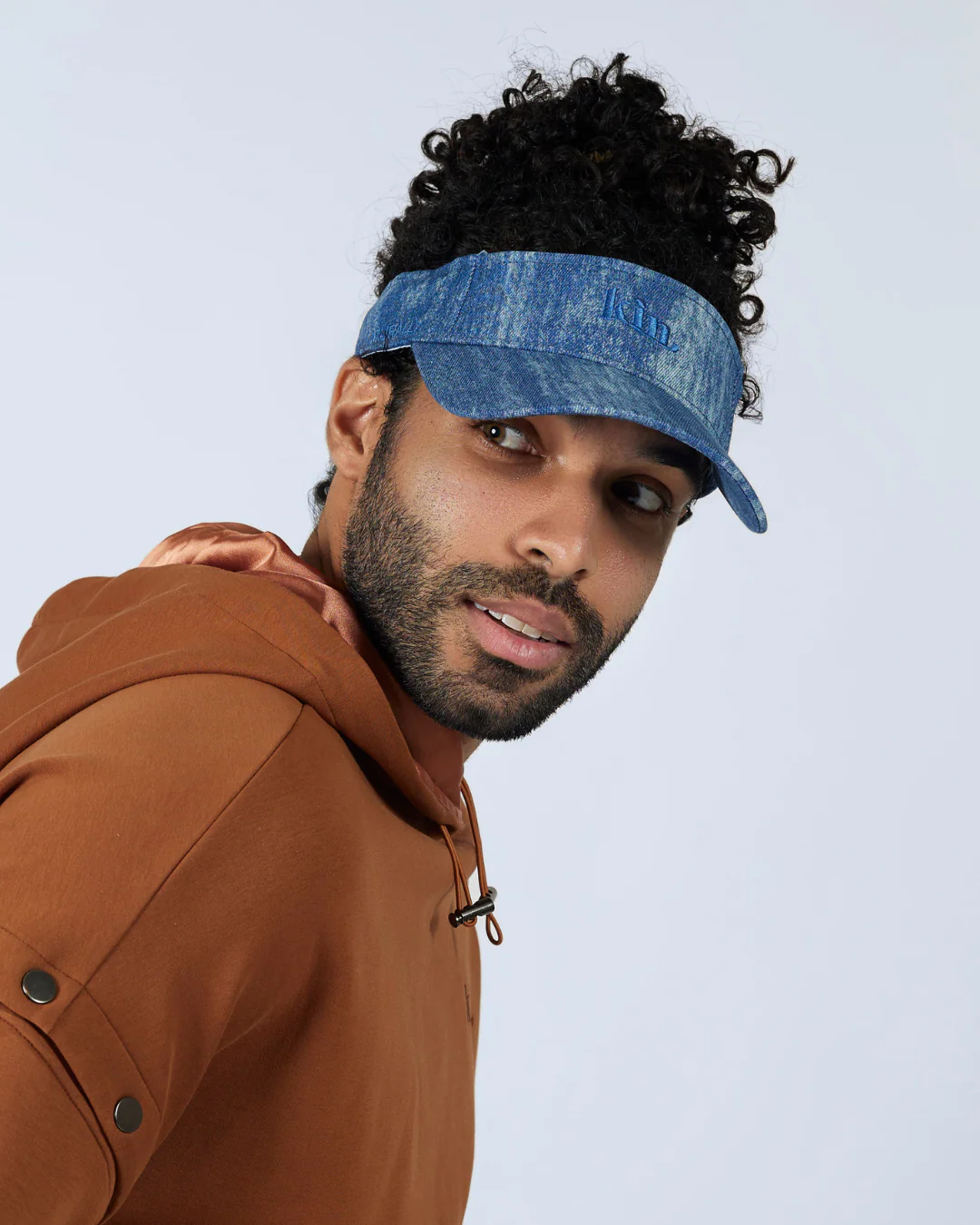 Denim Satin Lined Classic Visor