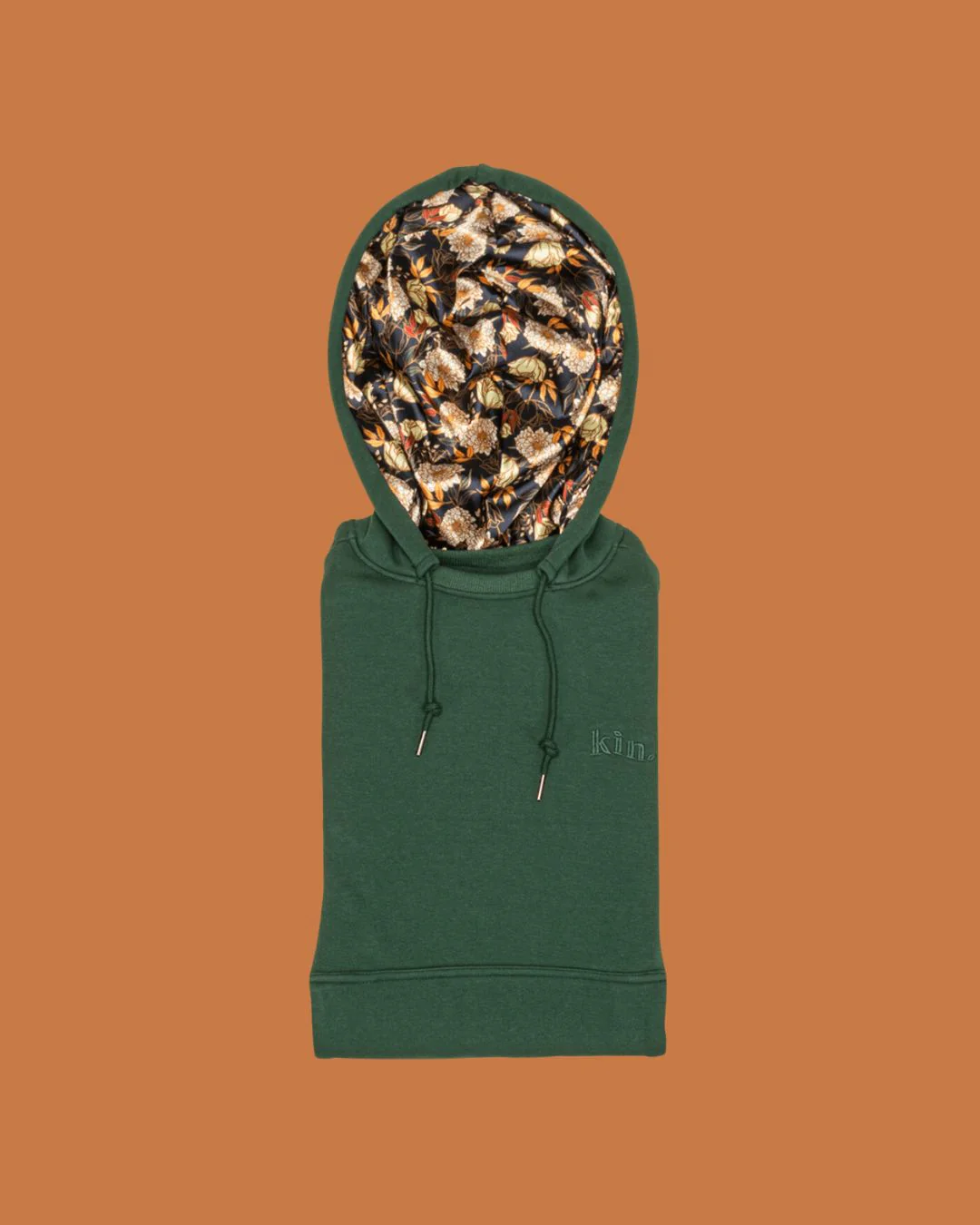Green Floral Thick Satin Lined Hoodie 14 Green Floral Thick Satin Lined Hoodie