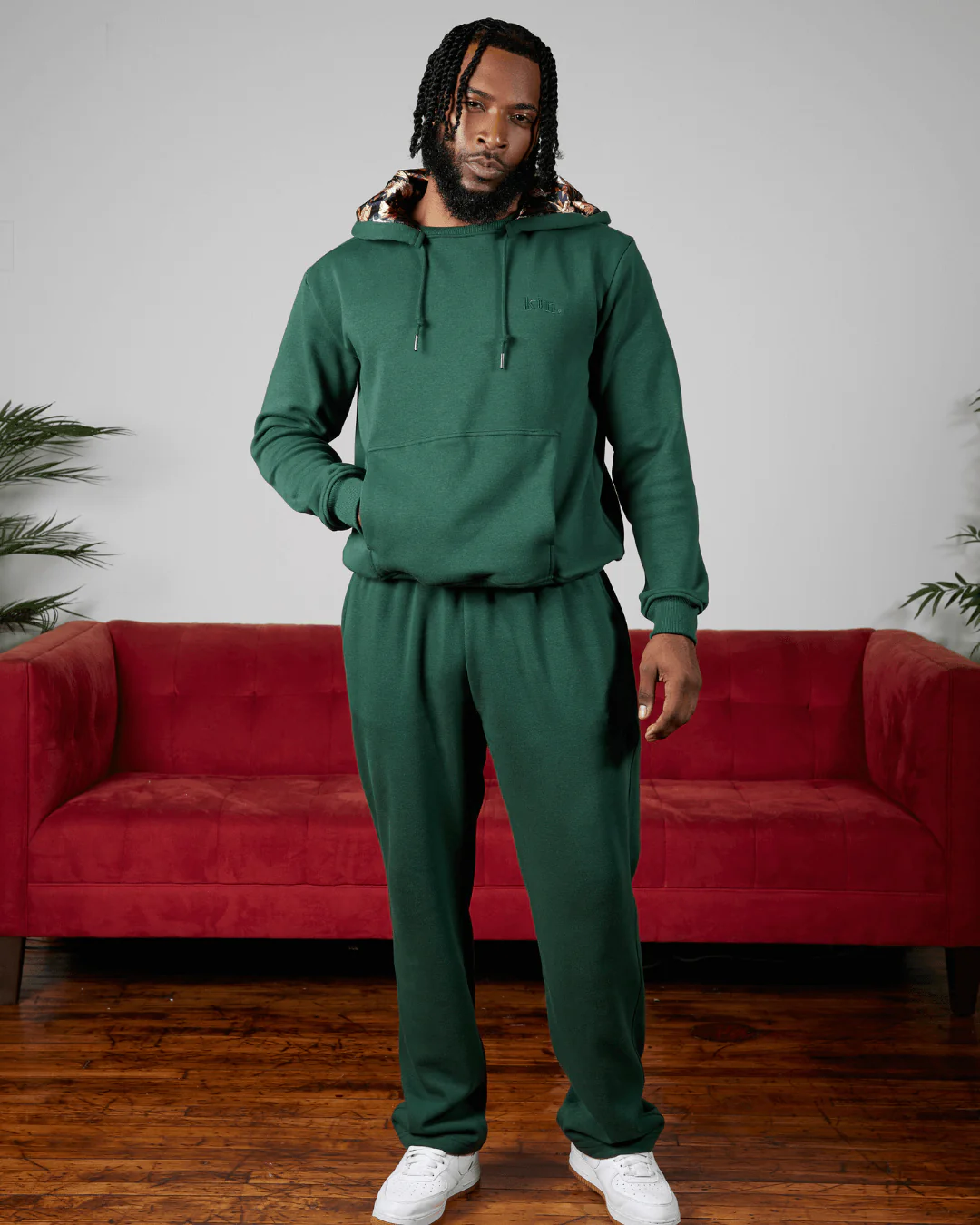 Green Floral Thick Satin Lined Hoodie 8 Green Floral Thick Satin Lined Hoodie