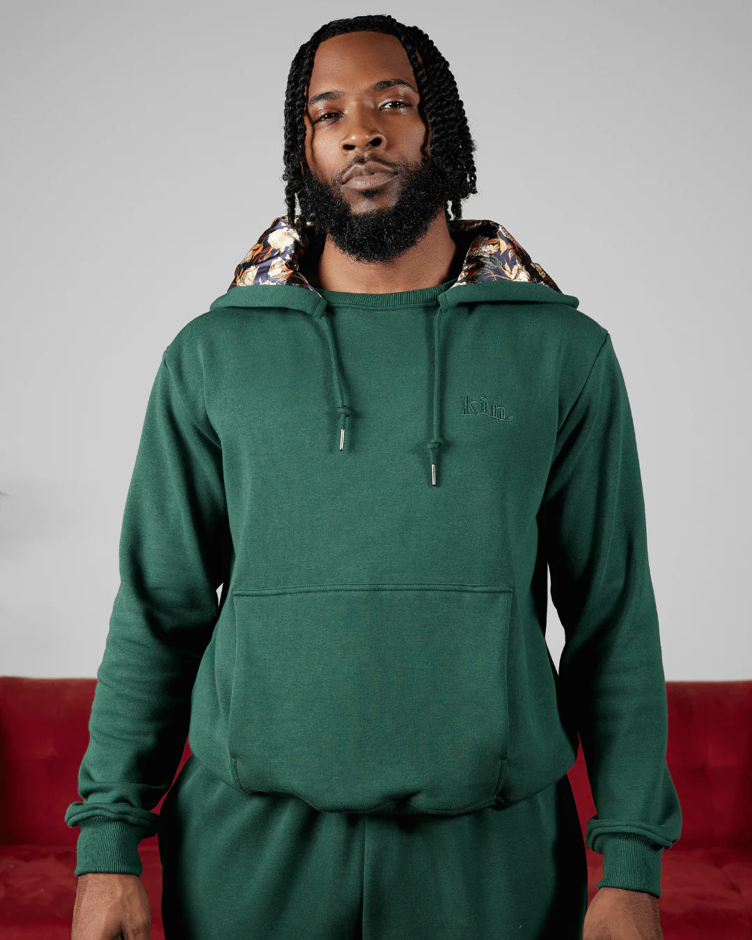 Green Thick Straight Leg Pants