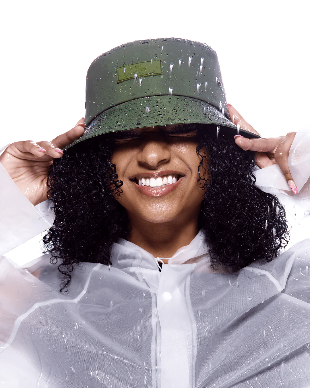 Green Waterproof Satin Lined Bucket Hat
