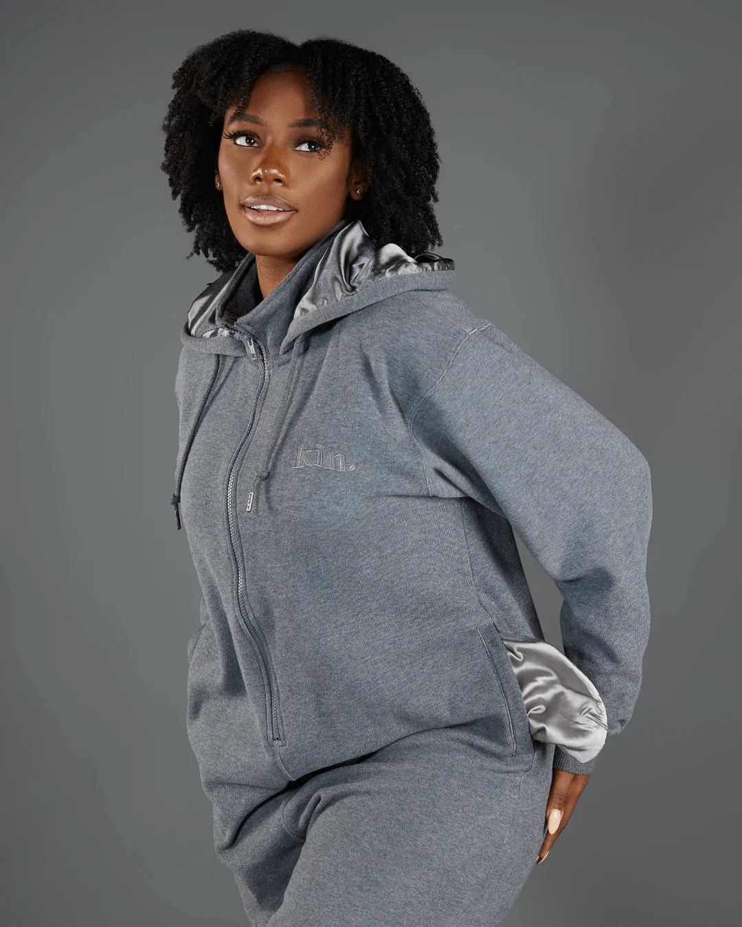Grey Satin Lined KINsie 13 Grey Satin Lined KINsie
