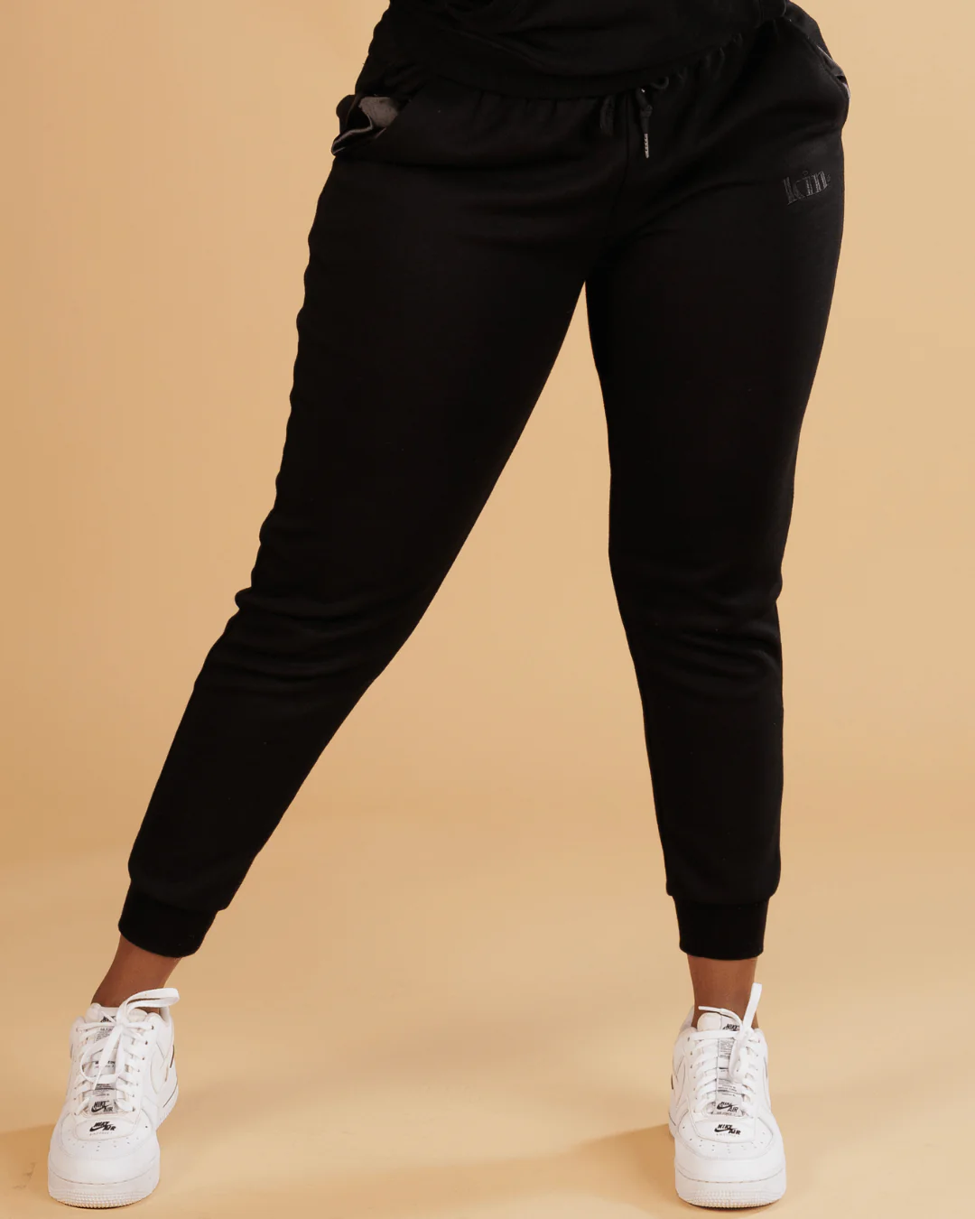 All Black Thin Zip Up Set