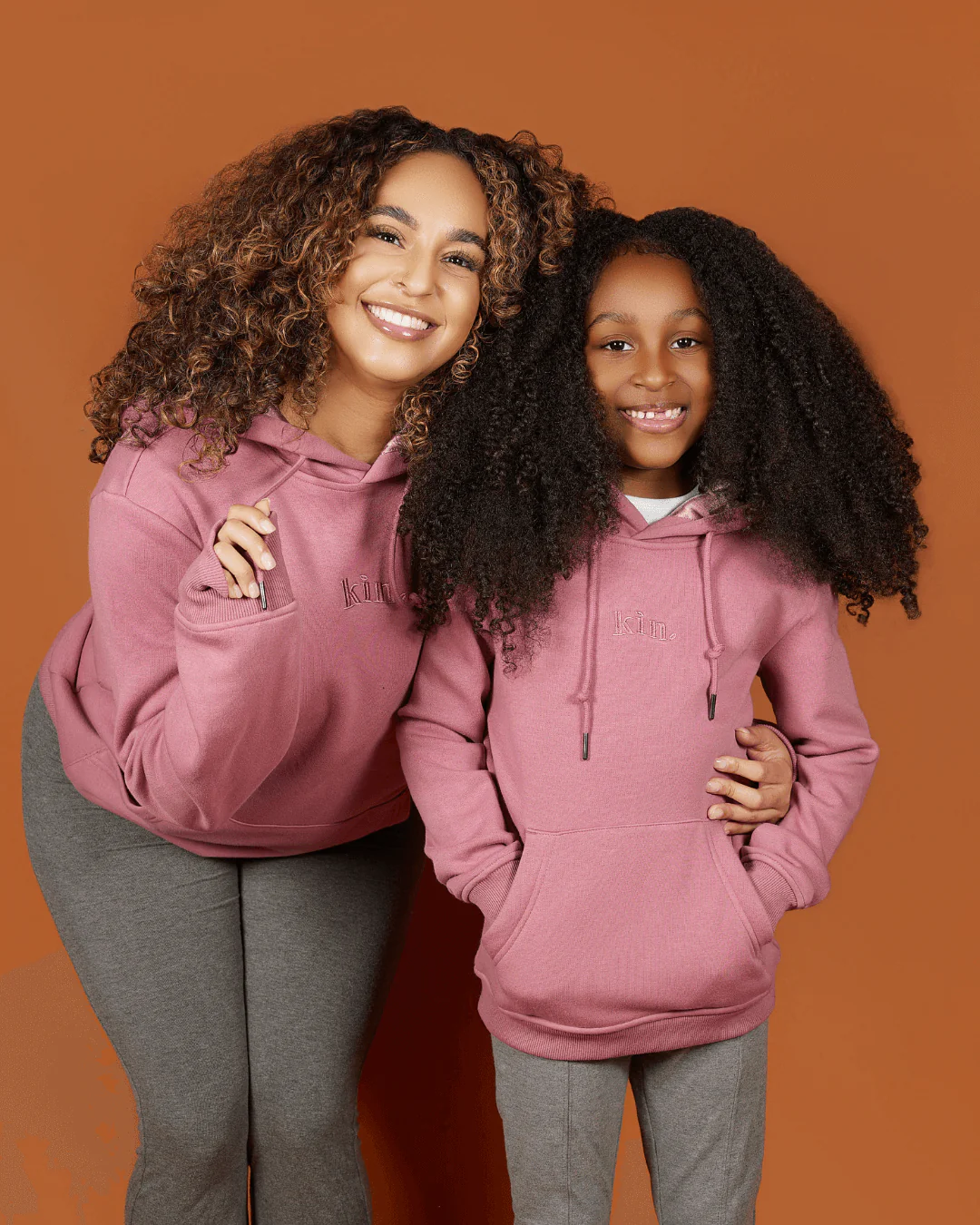 Kids Mauve Thick Satin Lined Hoodie