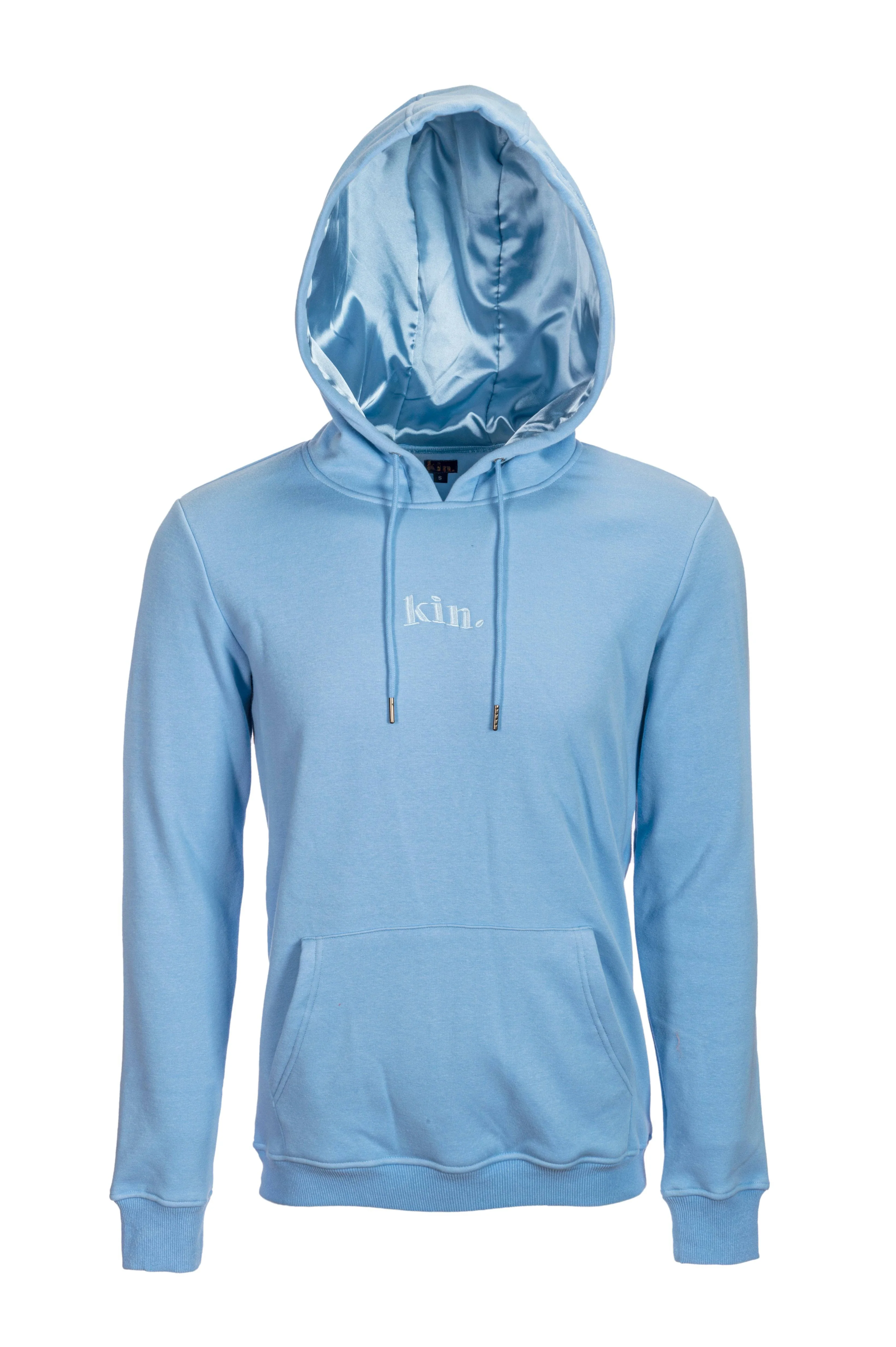 Baby Blue Thick Satin Lined Hoodie 10 Baby Blue Thick Satin Lined Hoodie