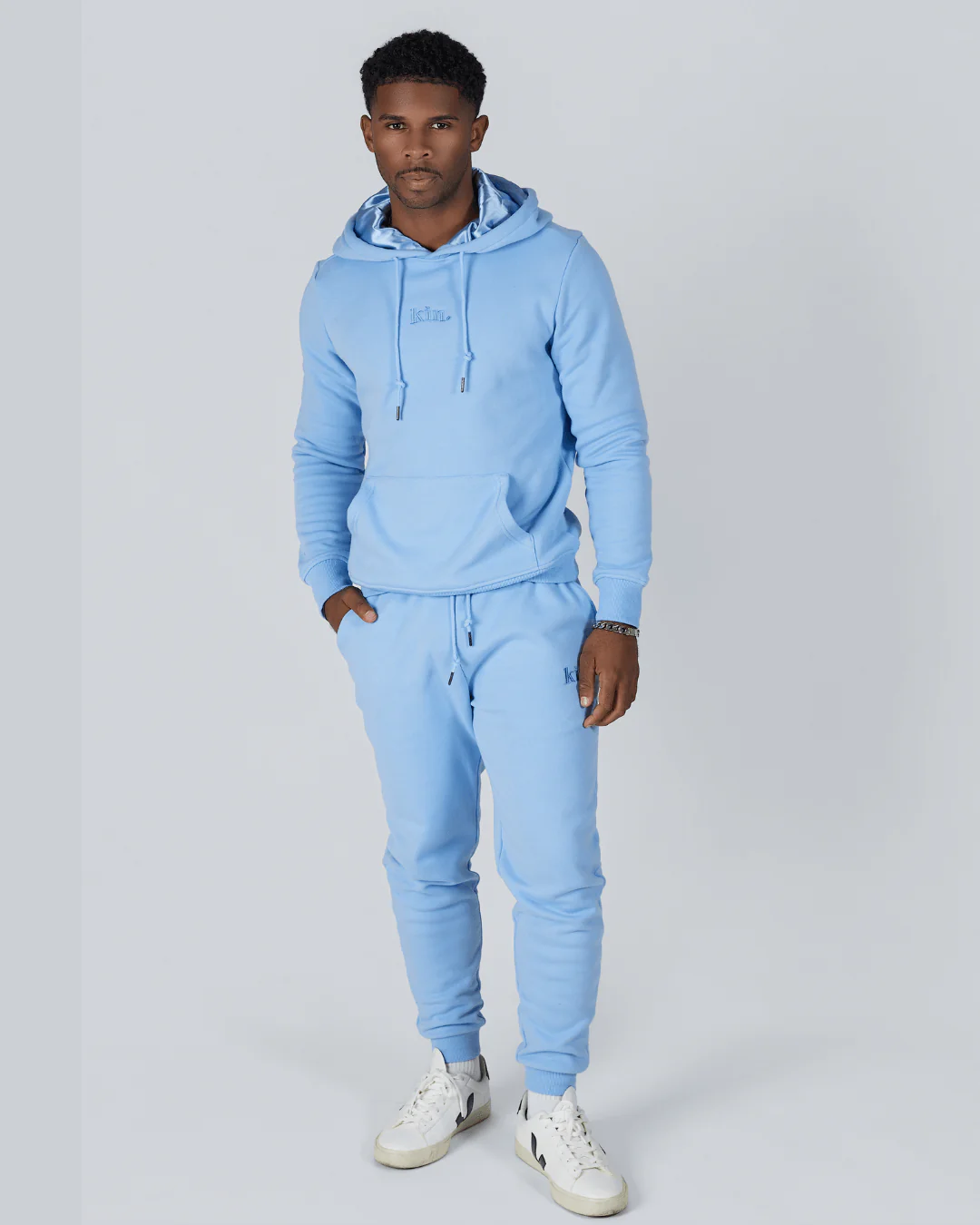 Baby Blue Thick Satin Lined Hoodie 6 Baby Blue Thick Satin Lined Hoodie