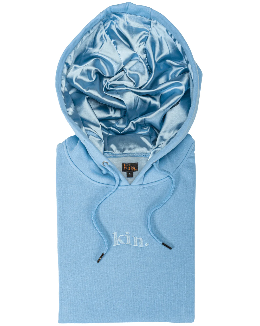 Baby Blue Thick Satin Lined Hoodie 8 Baby Blue Thick Satin Lined Hoodie