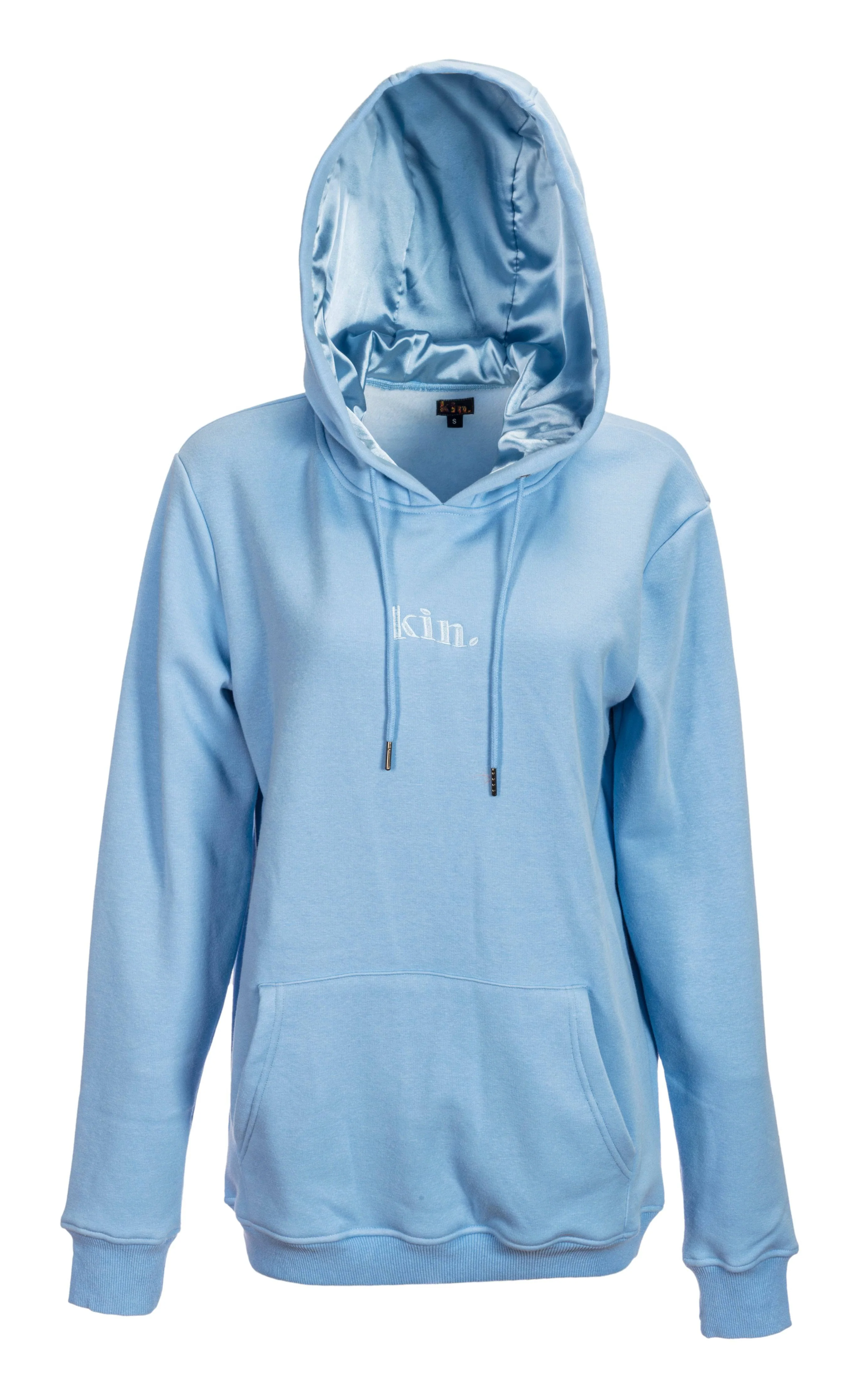 Baby Blue Thick Satin Lined Hoodie 9 Baby Blue Thick Satin Lined Hoodie
