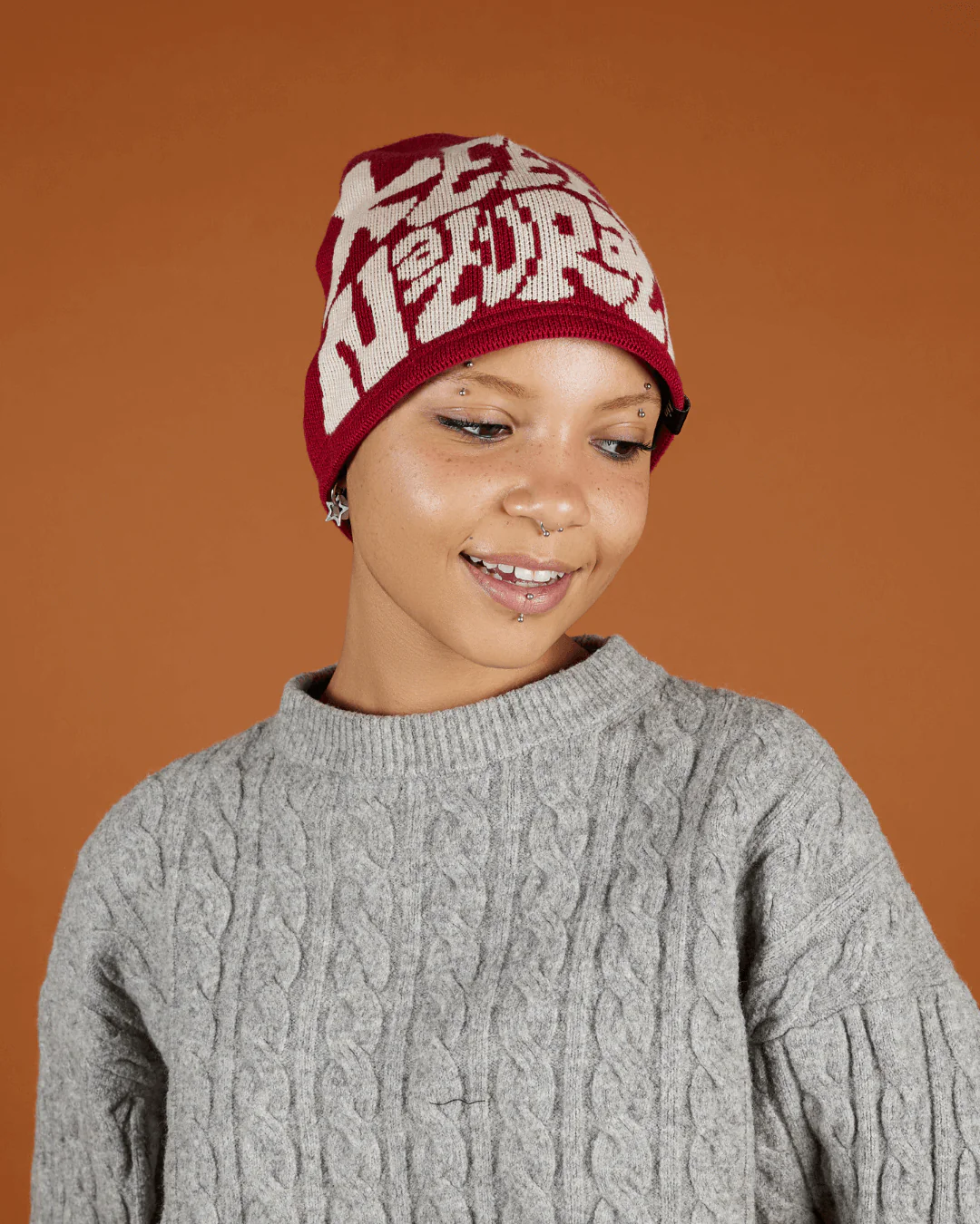 Krimson Kream Satin Lined Logo Beanie