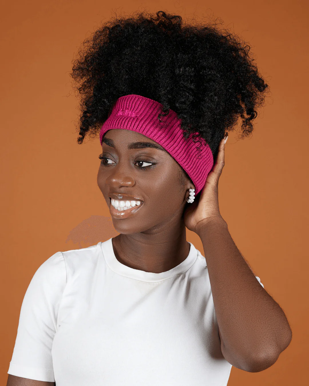 Magenta Satin Lined Headband