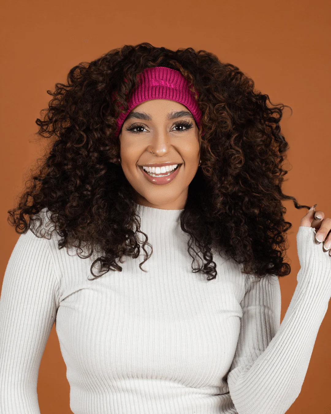 Magenta Satin Lined Headband