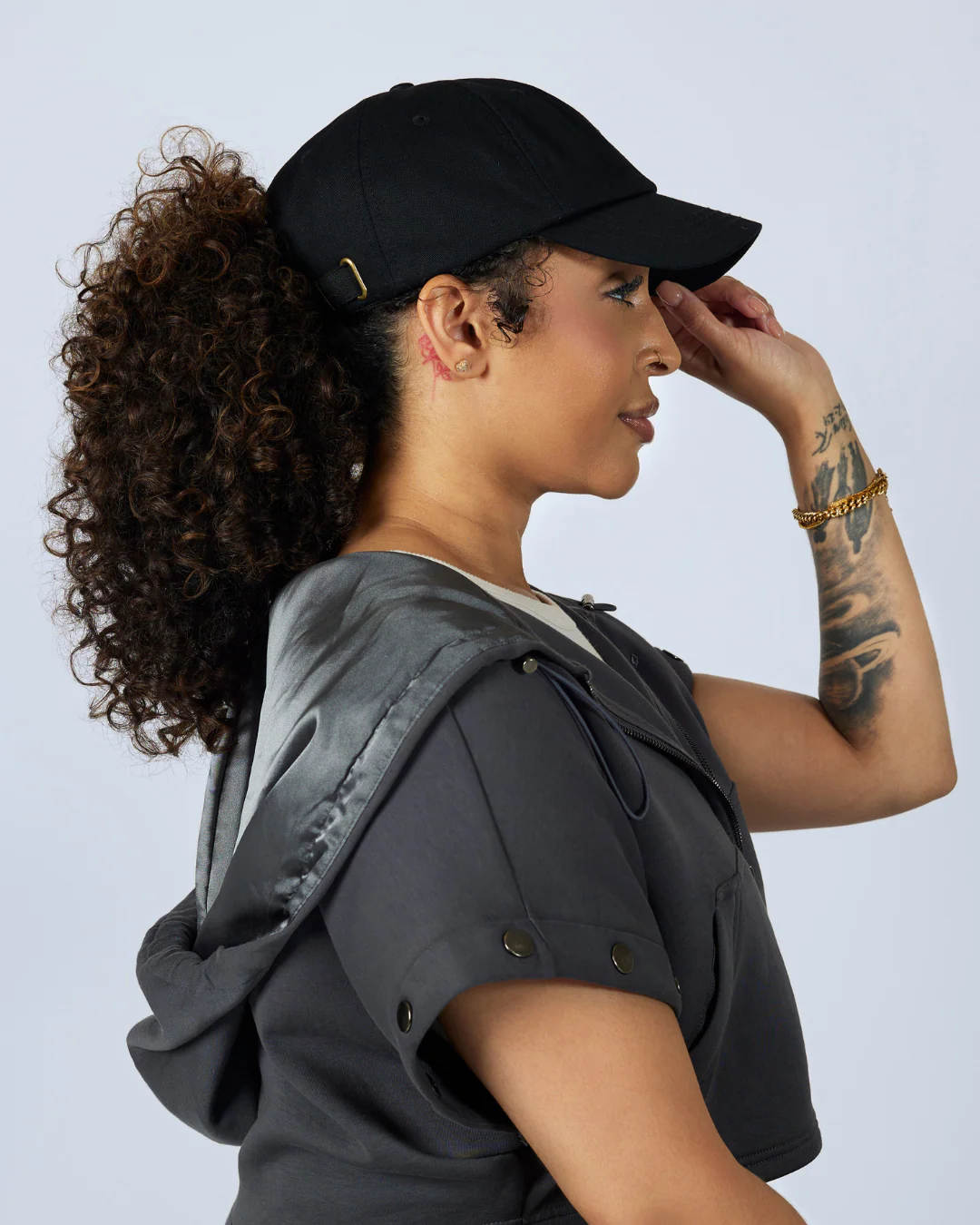 Black Classic Satin Lined Dad Hat